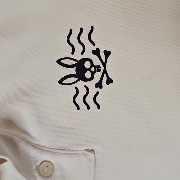 Psycho Bunny White and Orange Kids Polo Shirt - Picture 6 of 6